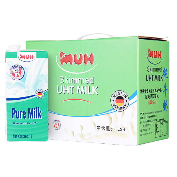 甘蒂牧场脱脂牛奶礼盒1L*6