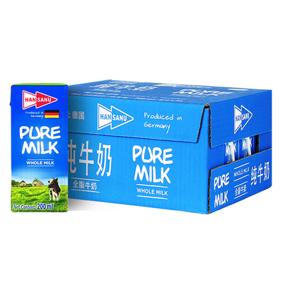 德悠全脂牛奶200ml*24