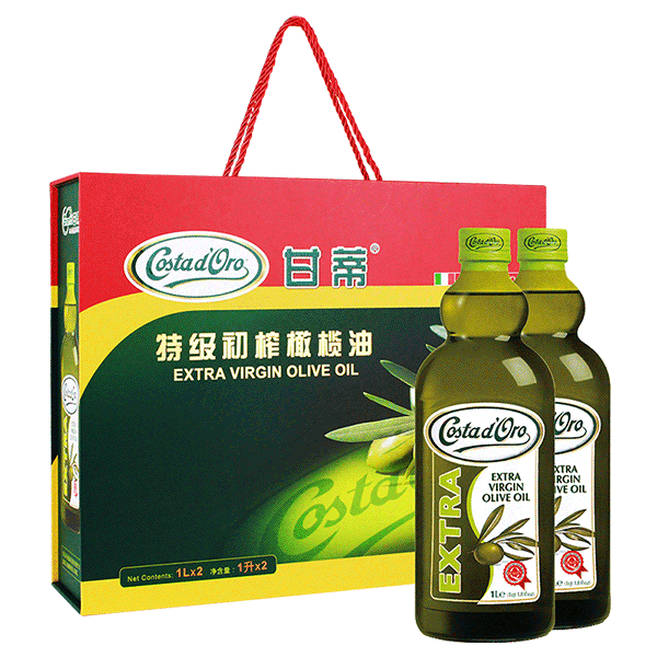 甘蒂特级初榨橄榄油礼盒1L*2