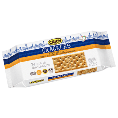 Unsalted crackers on surface 250 g CRICH