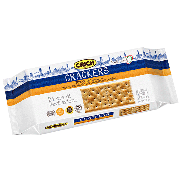 Unsalted crackers on surface 250 g CRICH